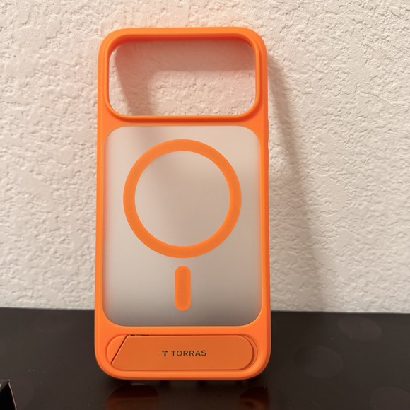 TORRAS Strong Magnetic & Seamless Stand iPhone 17 Pro Max Case, Cosmic Orange - Picture 4 of 11